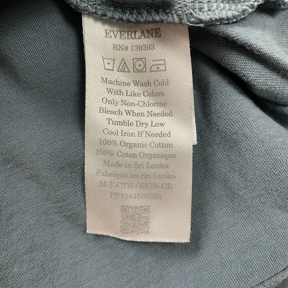 Everlane Basic Crew Neck T-Shirt Unisex XS Blue Short Sleeve Cotton Casual Tee - Picture 5 of 9